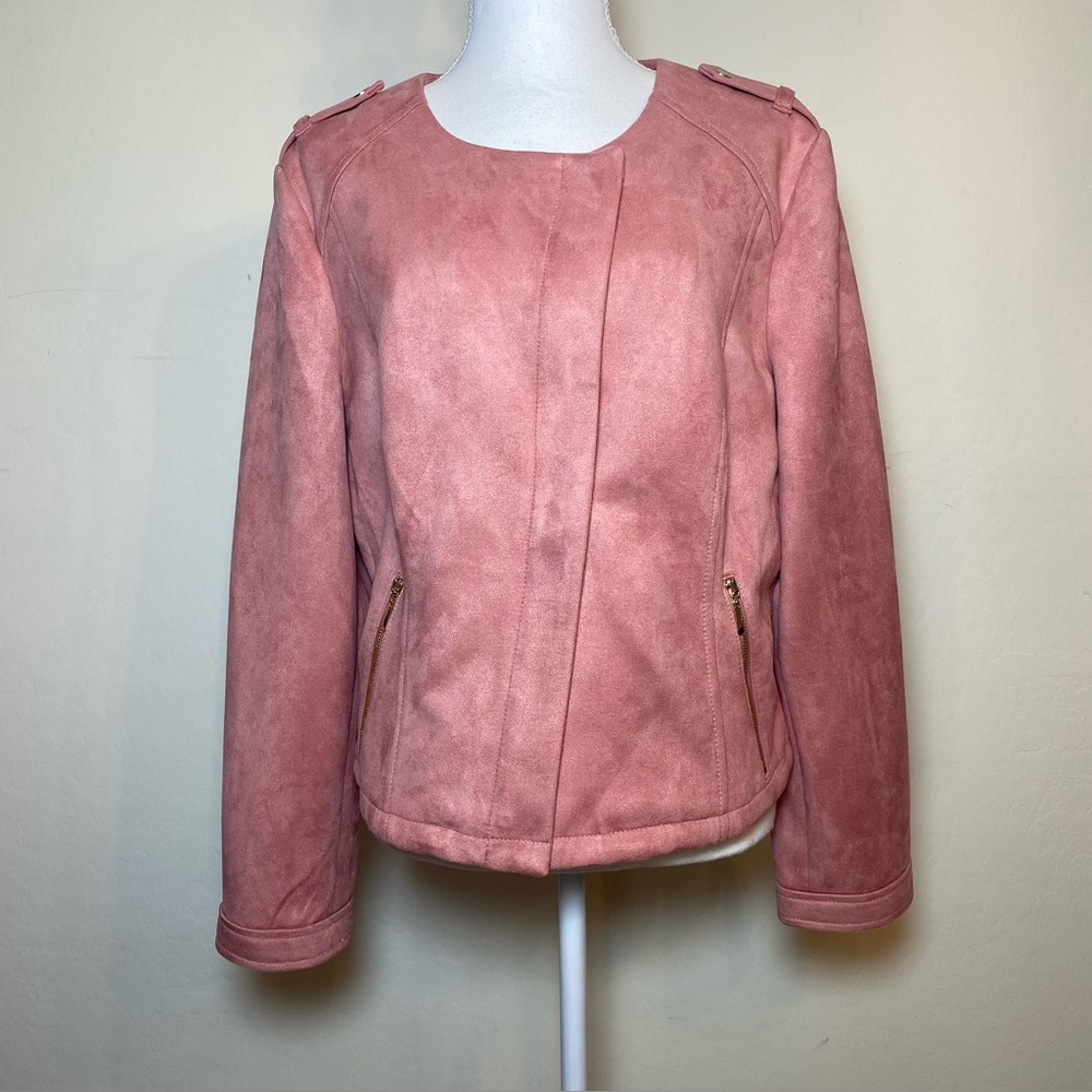 White House Black Market Blush Pink Blazer Sz XL
